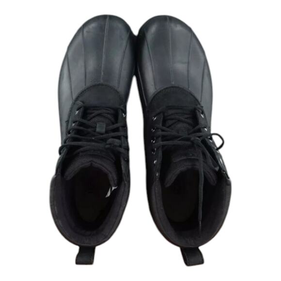 UGG Gatson Mid Shoes Mens Size 10 Black Leather Rubber Lace Up Mid Rain Boots - Picture 8 of 15